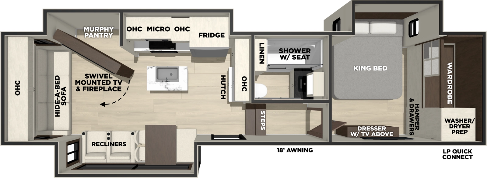 Cedar Creek 29RL Floorplan